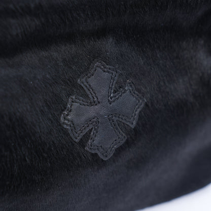 CHROME HEARTS PONY HAIR PATCH COSMETIC BAG