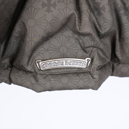 CHROME HEARTS ARMY GREEN OLIVE PLUS MONOGRAM DOWN PUFFER JACKET