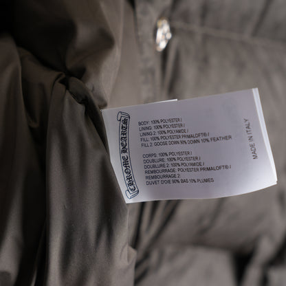 CHROME HEARTS ARMY GREEN OLIVE PLUS MONOGRAM DOWN PUFFER JACKET