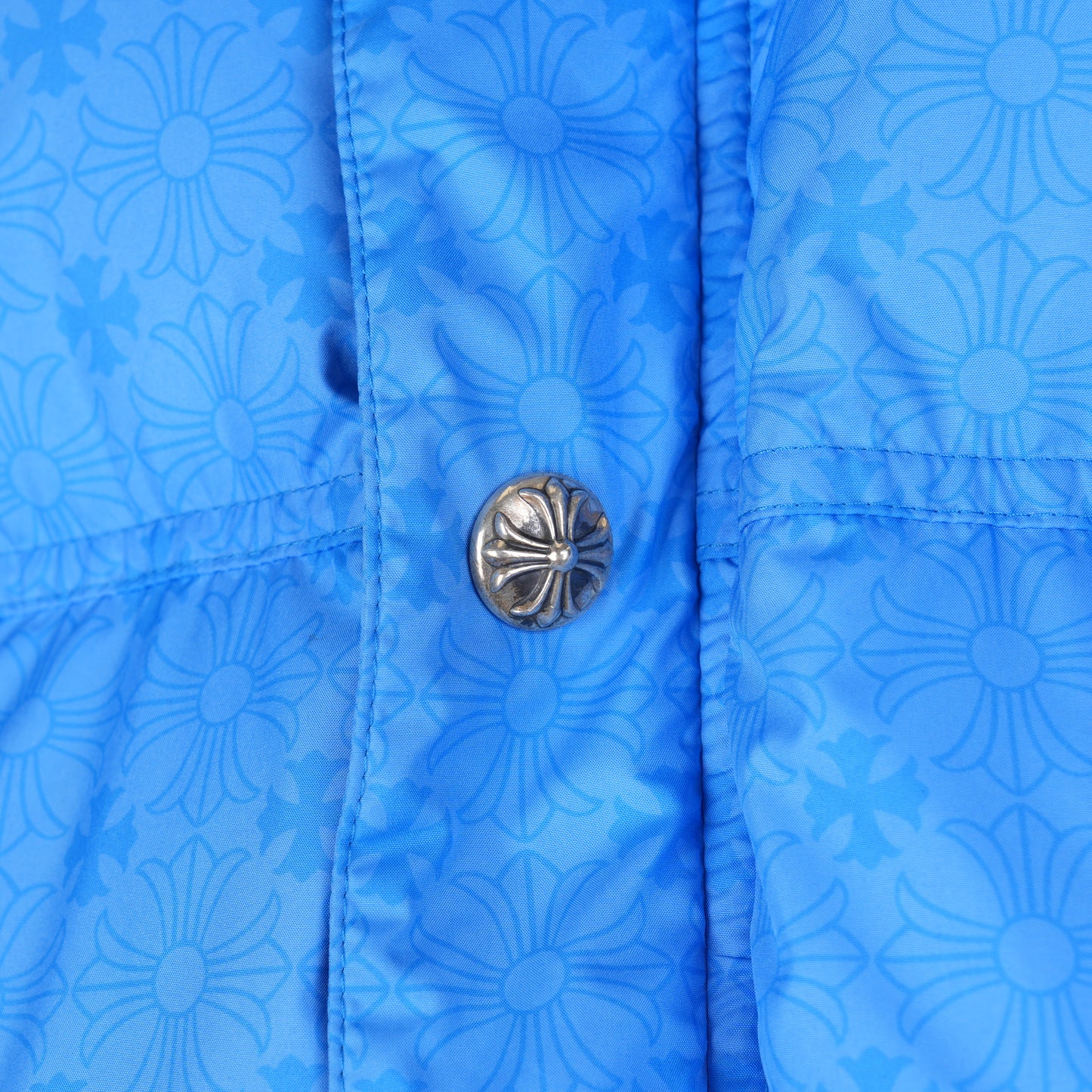CHROME HEARTS BLUE PLUS MONOGRAM DOWN PUFFER JACKET