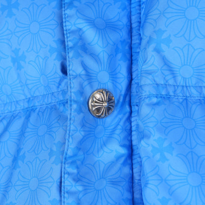 CHROME HEARTS BLUE PLUS MONOGRAM DOWN PUFFER JACKET