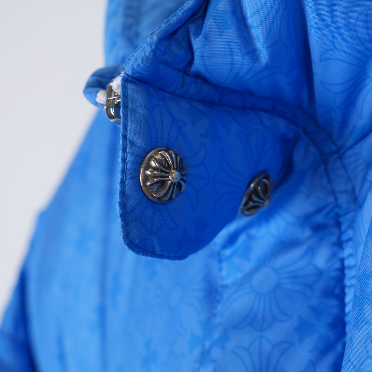 CHROME HEARTS BLUE PLUS MONOGRAM DOWN PUFFER JACKET