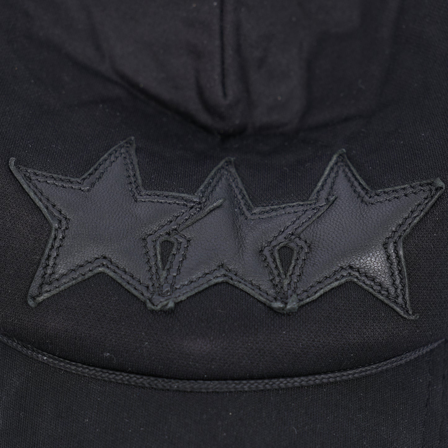 CHROME HEARTS VINTAGE 3 STAR PATCH BLACK TRUCKER HAT