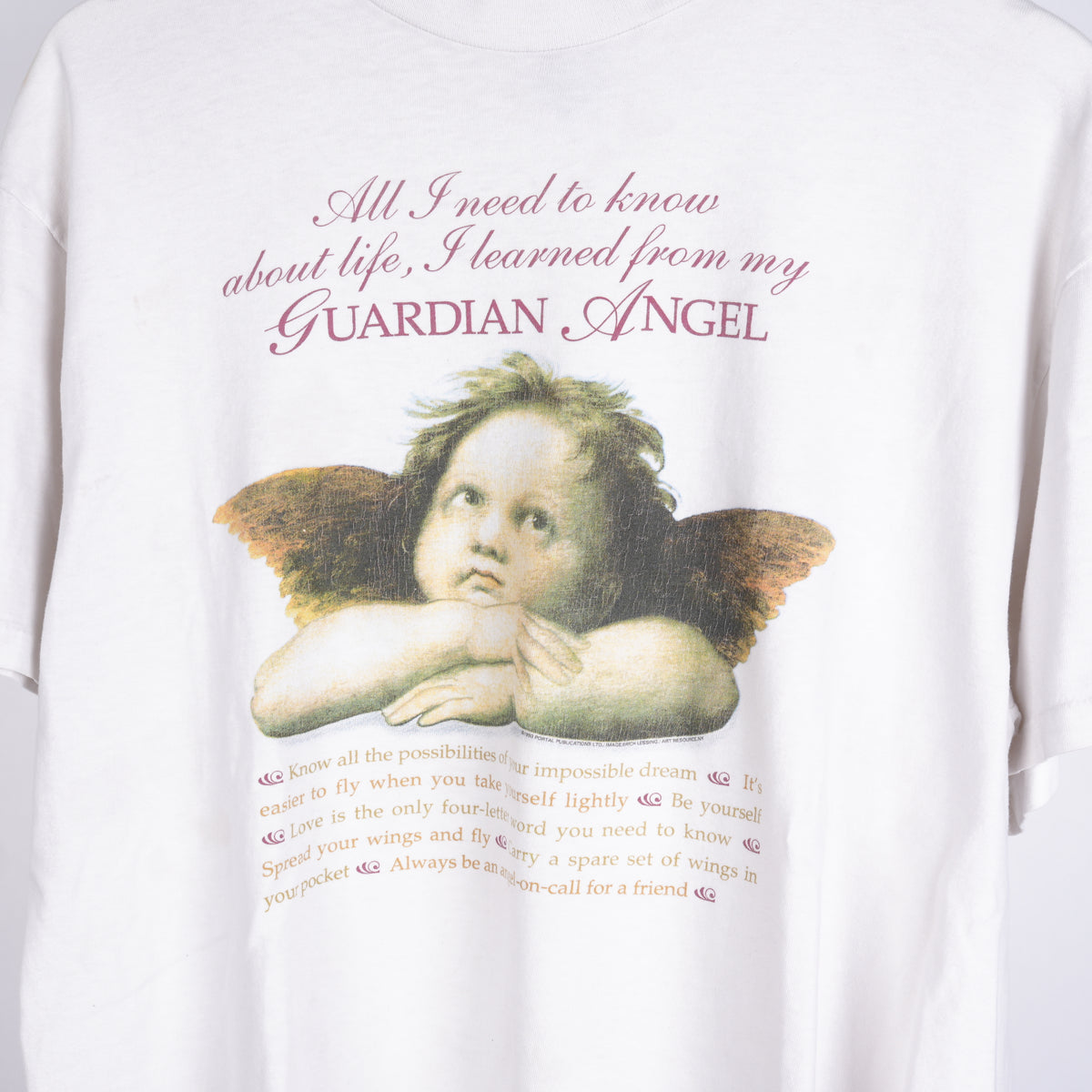 VINTAGE WHITE GUARDIAN ANGEL TEE