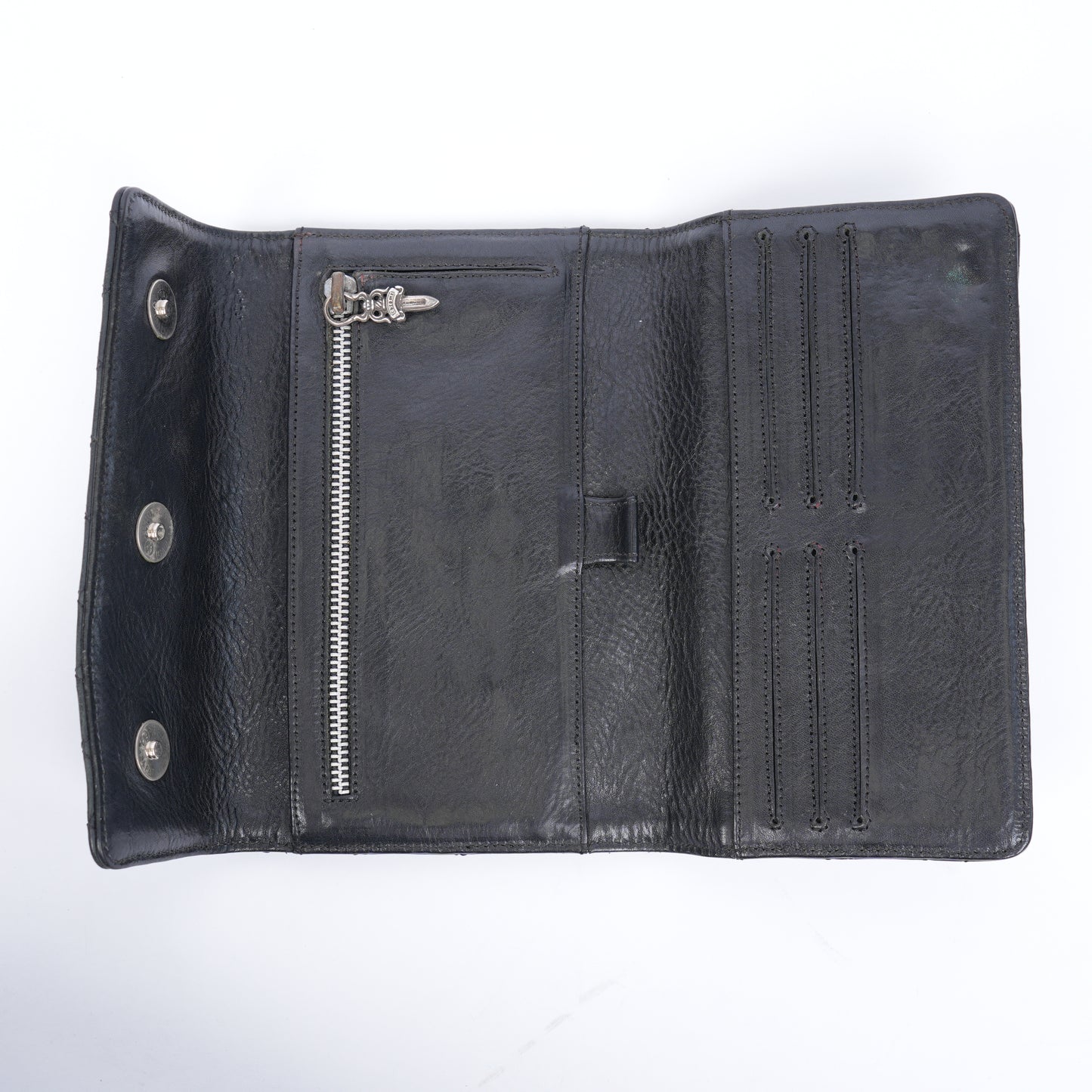 CHROME HEARTS VINTAGE QUILTED SNAP WALLET