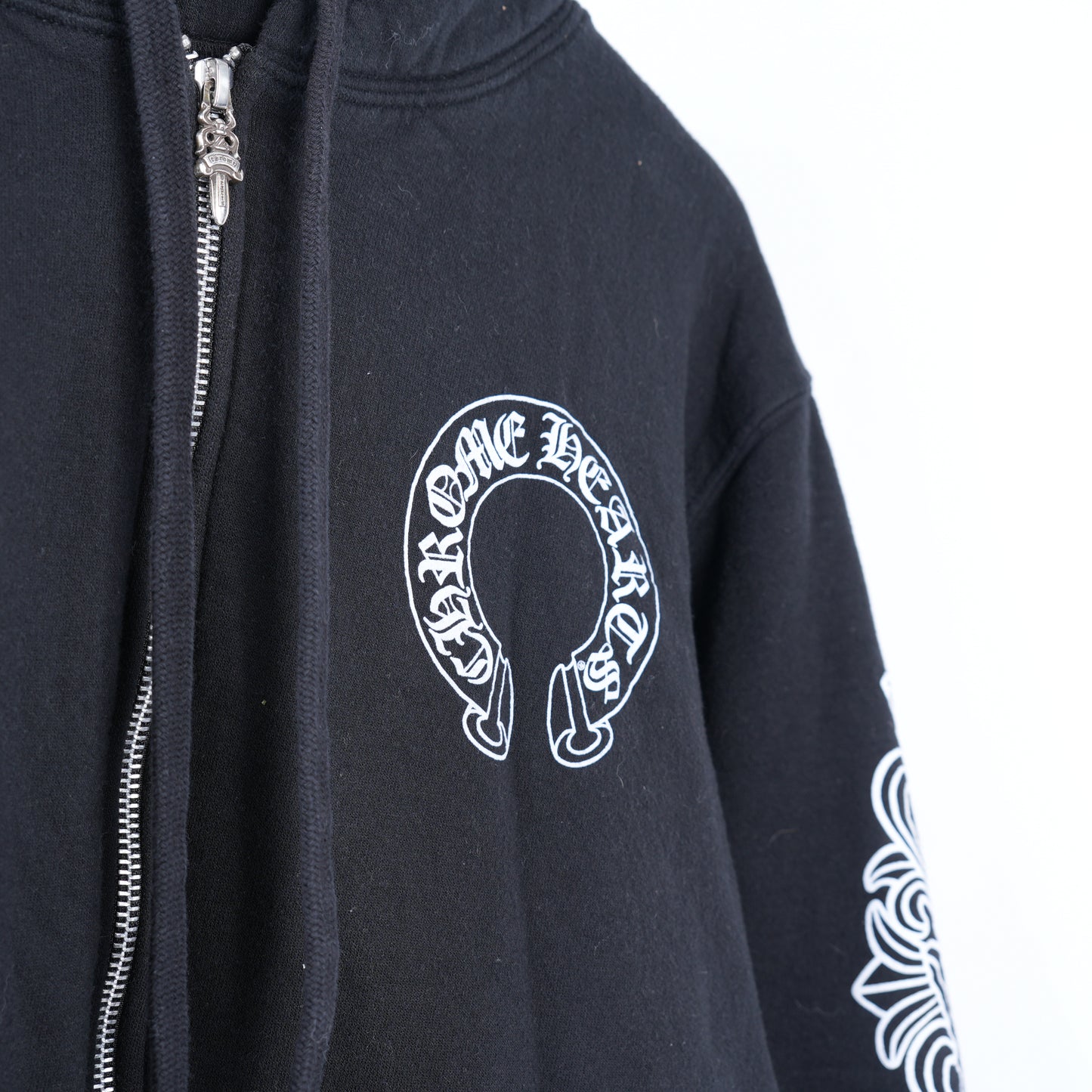 FLORAL HORSESHOE ZIP UP THERMAL HOODIE