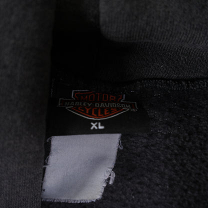 VINTAGE HARLEY-DAVIDSON FADED EAGLE LOGO FLAME HOODIE