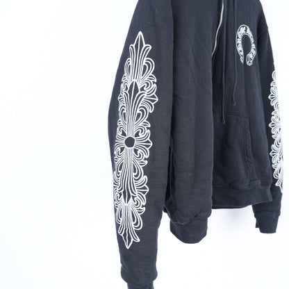 FLORAL HORSESHOE ZIP UP THERMAL HOODIE