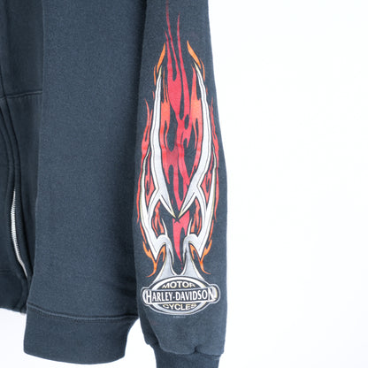 VINTAGE HARLEY-DAVIDSON FLAME ZIP UP HOODIE