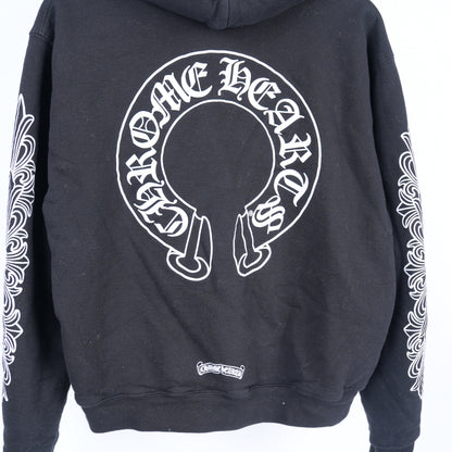 FLORAL HORSESHOE ZIP UP THERMAL HOODIE