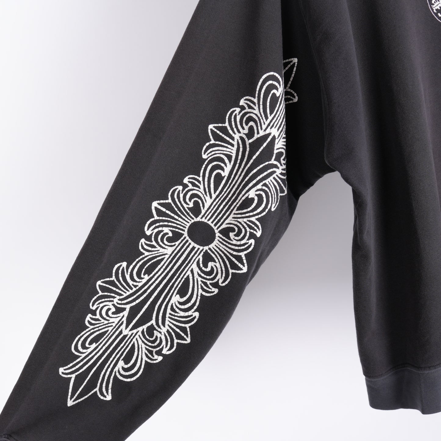 CHROME HEARTS VINTAGE TWO TONE FLORAL DAGGER LONG SLEEVE