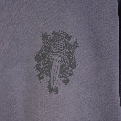 CHROME HEARTS VINTAGE FADED FLORAL DAGGER LONG SLEEVE