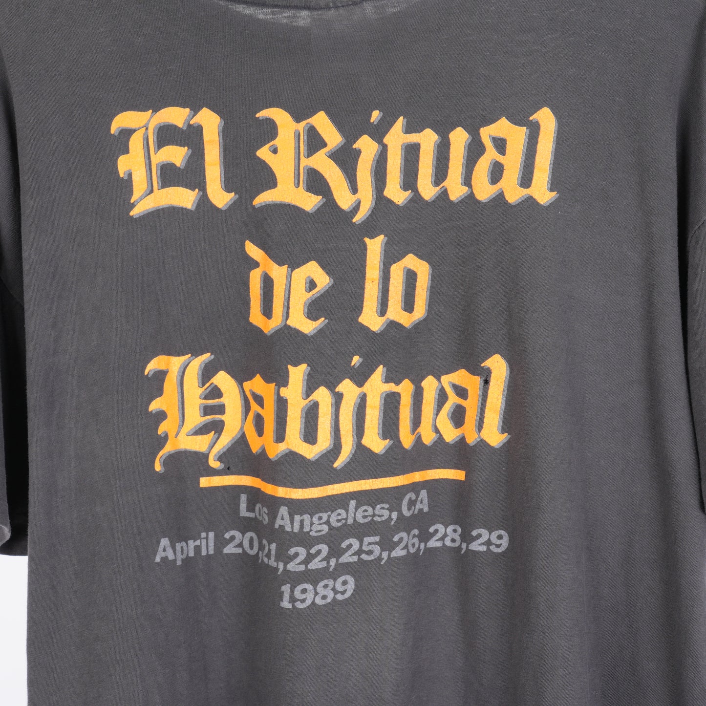 VINTAGE  1980s JANES ADDICTION EL RITUAL DE LO HABITUAL TEE LA TOUR DATES SPECIAL EDITION