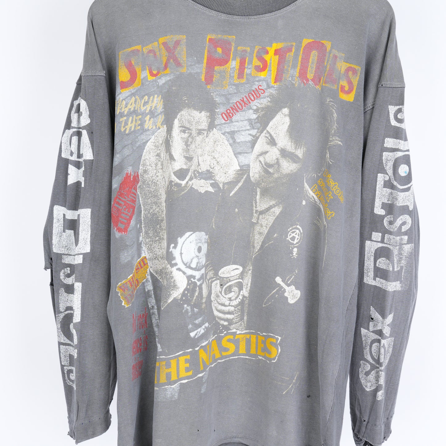 VINTAGE SEX PISTOLS THE NASTIES FADED LONG SLEEVE T-SHIRT