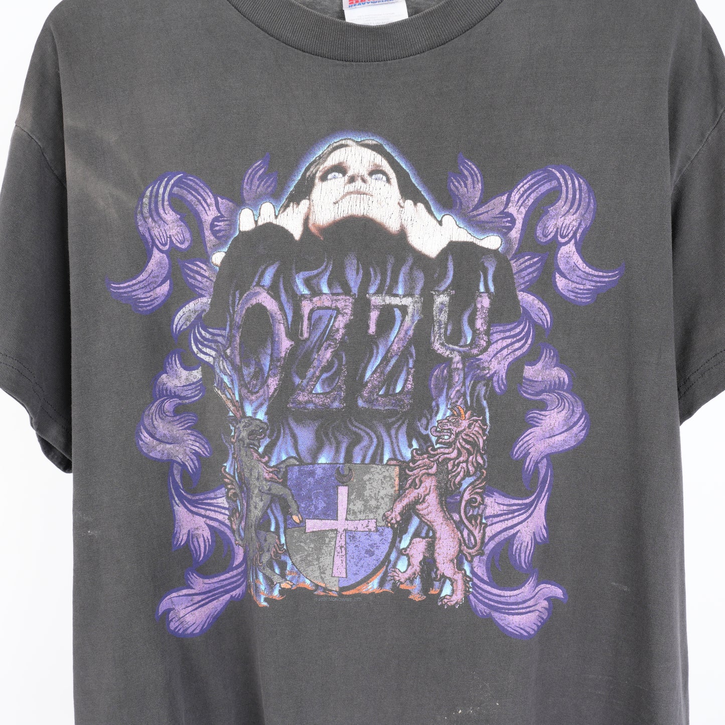 VINTAGE OZZY OSBOURNE FADED PURPLE FLAME TEE