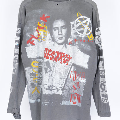 VINTAGE SEX PISTOLS THE NASTIES FADED LONG SLEEVE T-SHIRT