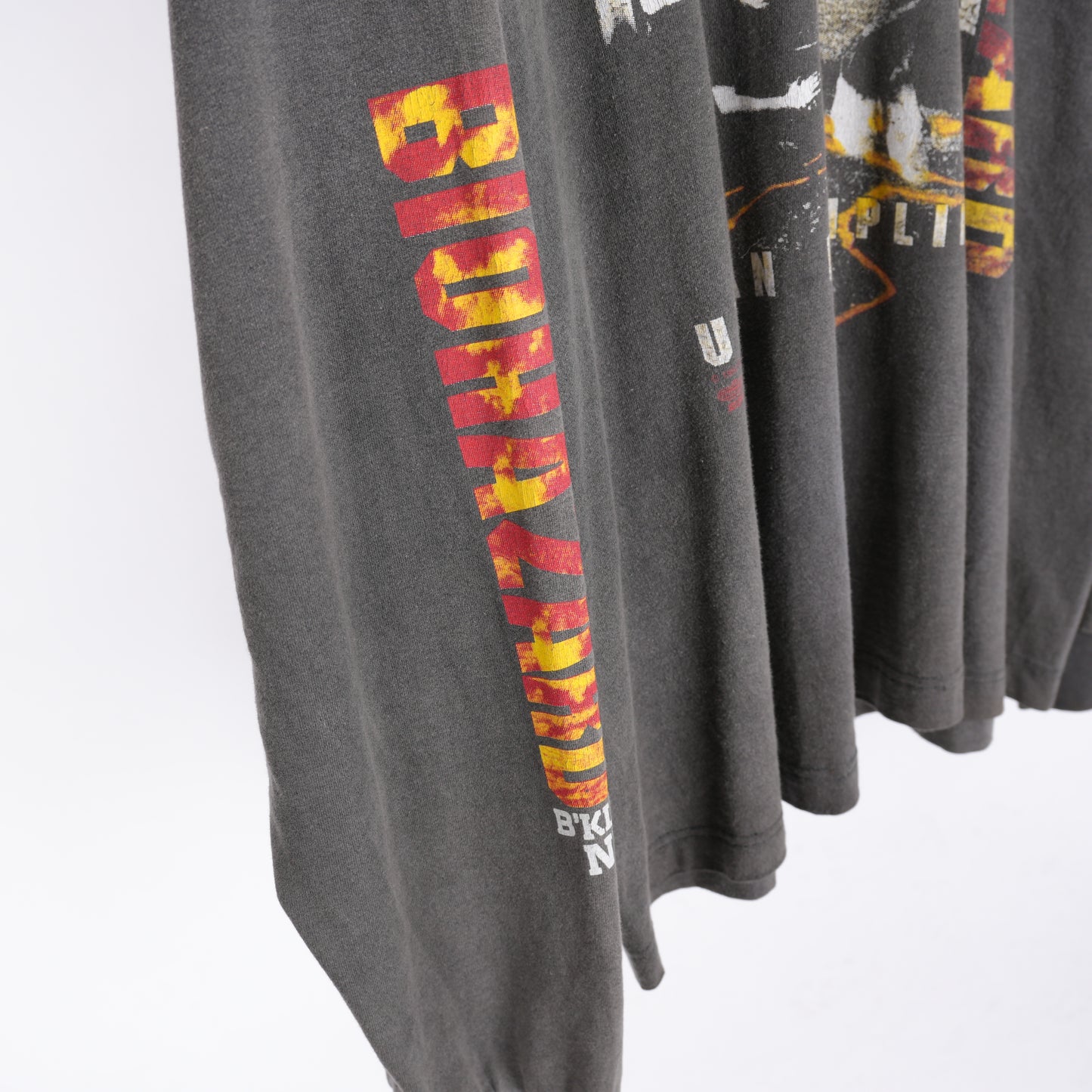 VINTAGE FADED BIOHAZARD URBAN CHAOS '93 LONG SLEEVE TEE