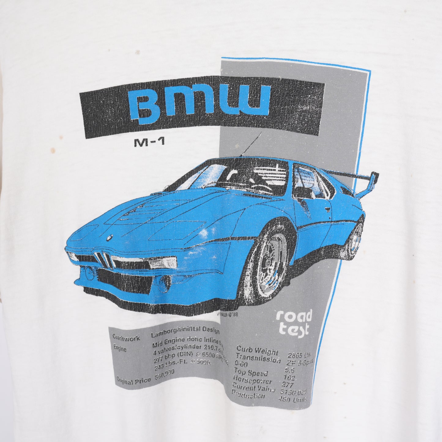 VINTAGE BMW M-1 ROAD TEST TEE