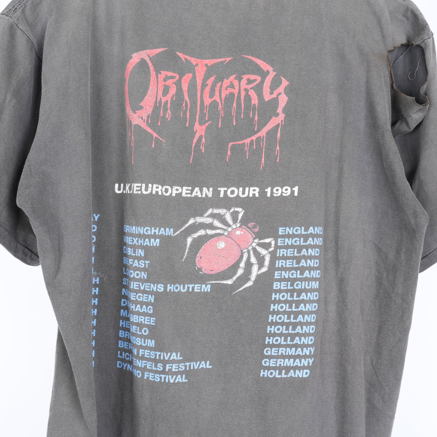 VINTAGE OBITUARY 1991 TOUR TEE