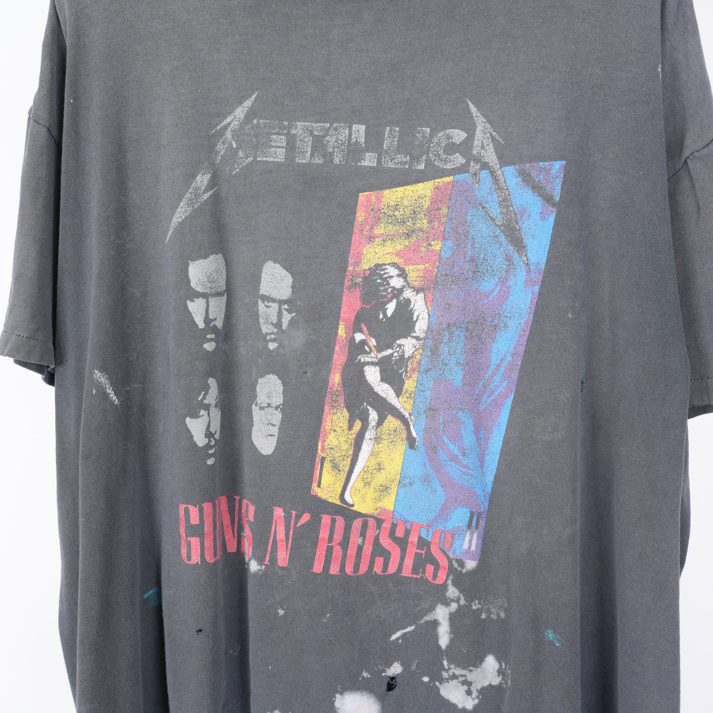 VINTAGE FADED METALLICA GUNS N ROSES TEE