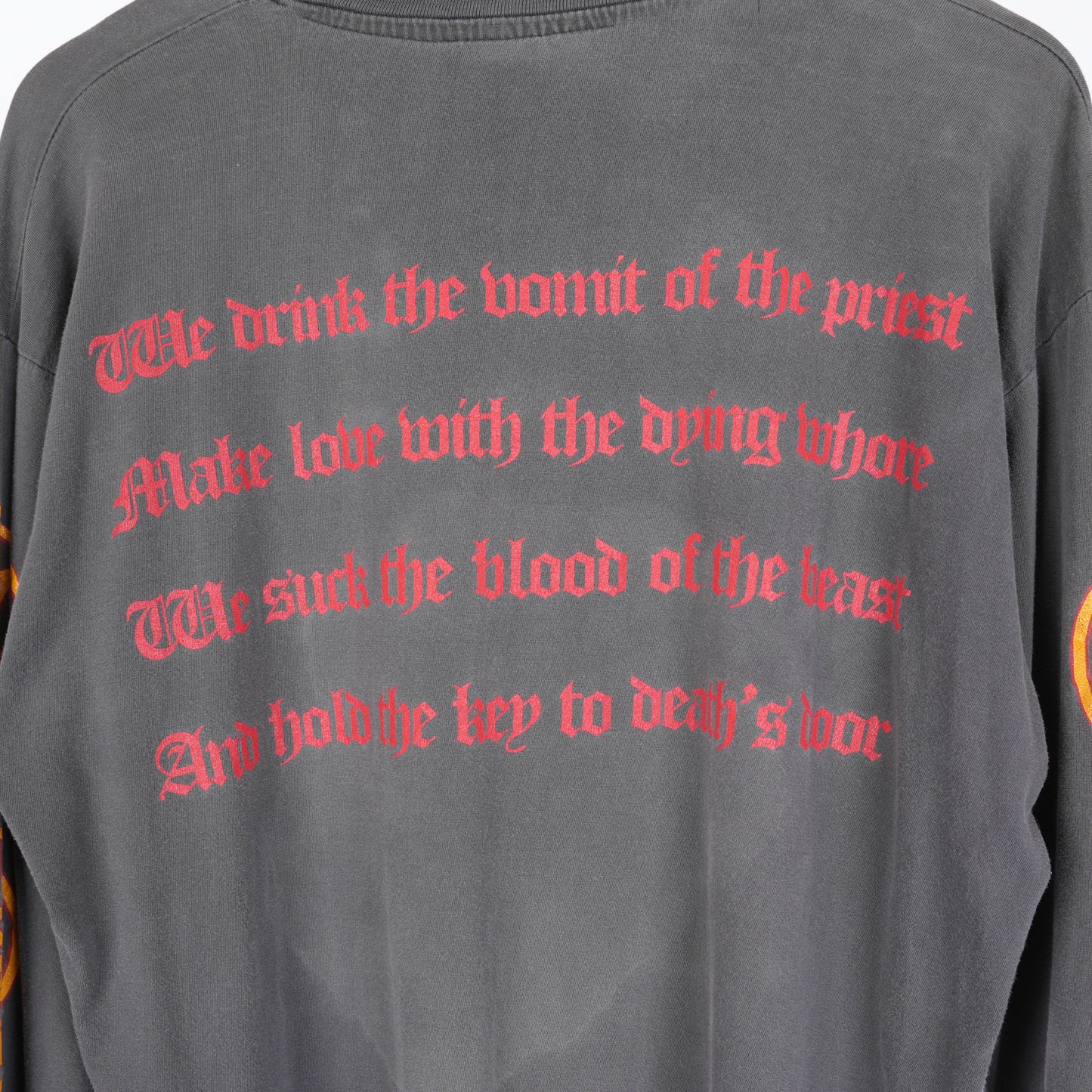 VINTAGE FADED VENOM BLACK METAL LONG SLEEVE TEE