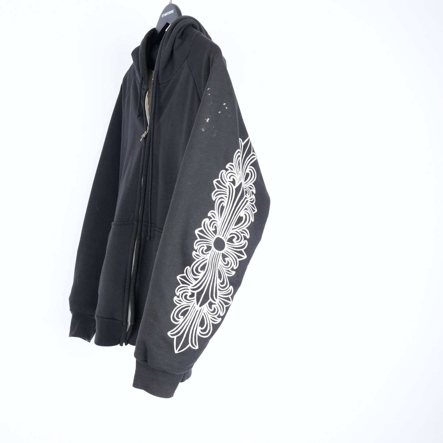 CHROME HEARTS LOGO VINTAGE THERMAL LINED HOODIE