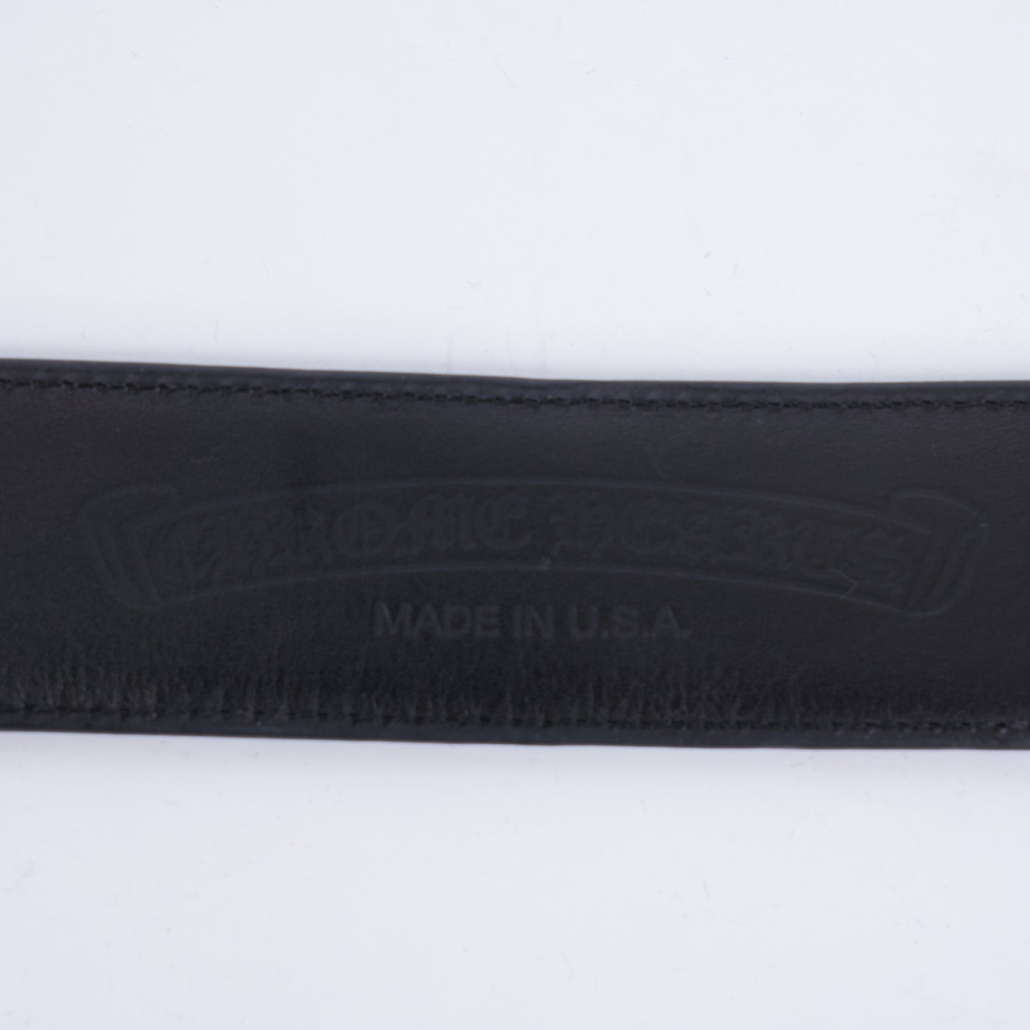CHROME HEARTS OVAL BUCKLE WITH BLACK STRAP