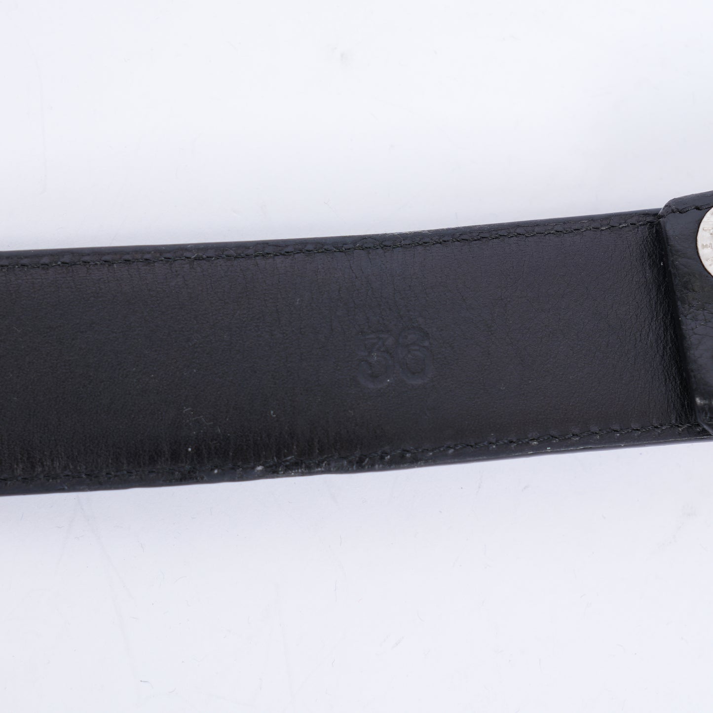 CHROME HEARTS OVAL BUCKLE WITH BLACK STRAP