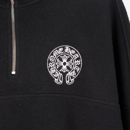 CHROME HEARTS HORSESHOE EMBROIDERED QUARTER ZIP FLEECE JACKET