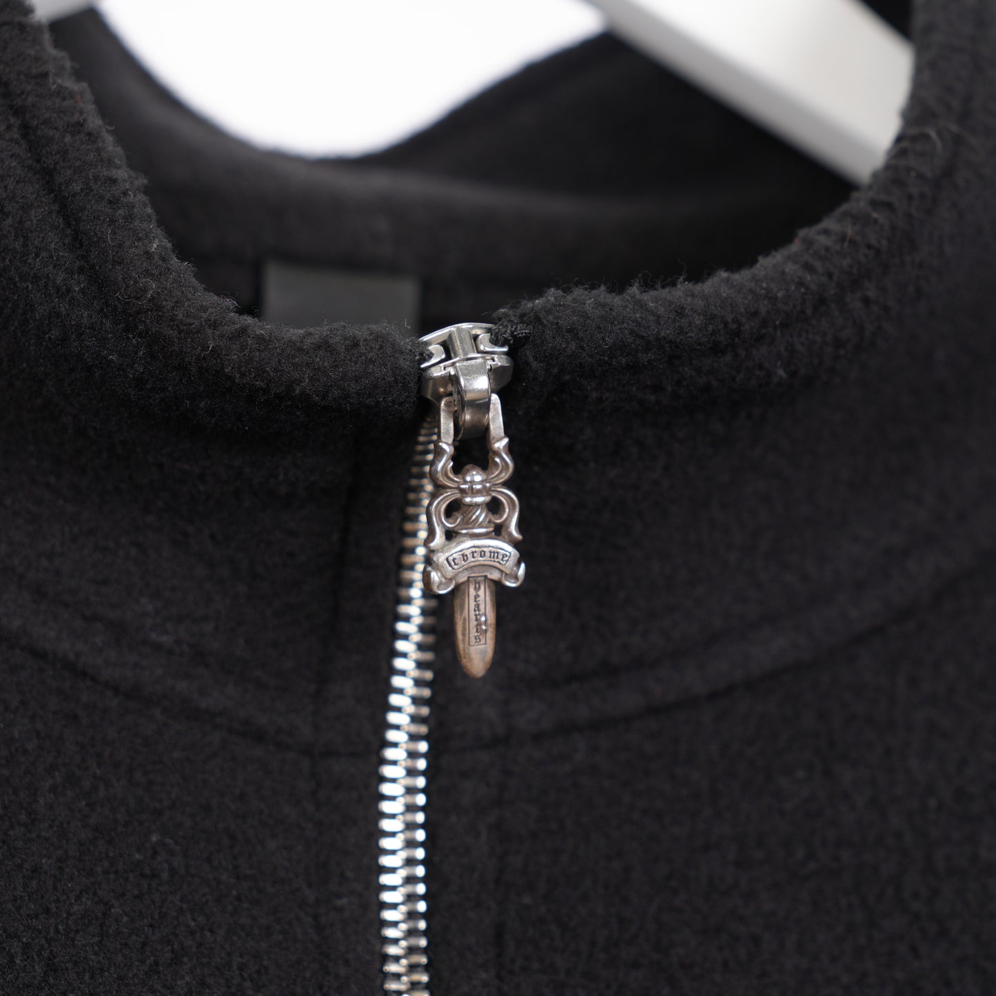 CHROME HEARTS HORSESHOE EMBROIDERED QUARTER ZIP FLEECE JACKET