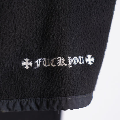 CHROME HEARTS HORSESHOE EMBROIDERED QUARTER ZIP FLEECE JACKET