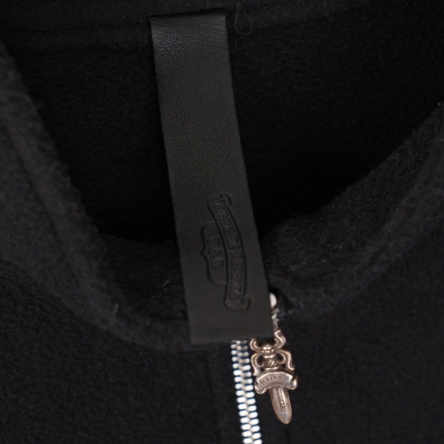 CHROME HEARTS HORSESHOE EMBROIDERED QUARTER ZIP FLEECE JACKET