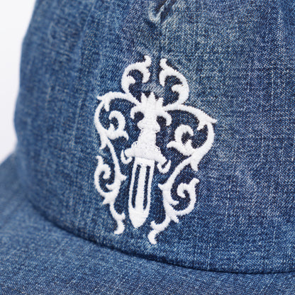 CHROME HEARTS DAGGER EMBROIDERED DENIM HAT