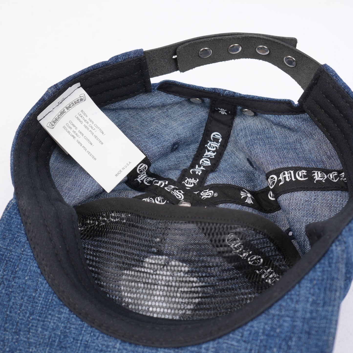 CHROME HEARTS DAGGER EMBROIDERED DENIM HAT