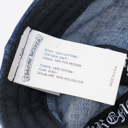 CHROME HEARTS DAGGER EMBROIDERED DENIM HAT