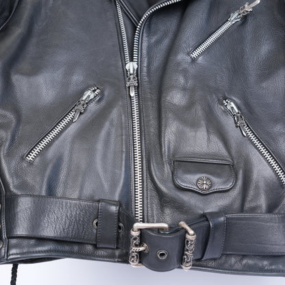 CHROME HEART FILIGREE LEATHER JACKET
