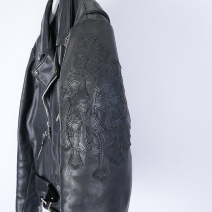 CHROME HEART FILIGREE LEATHER JACKET