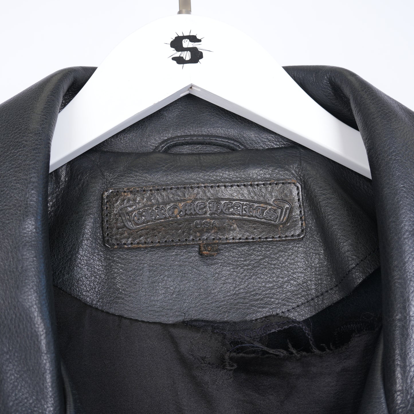 CHROME HEART FILIGREE LEATHER JACKET
