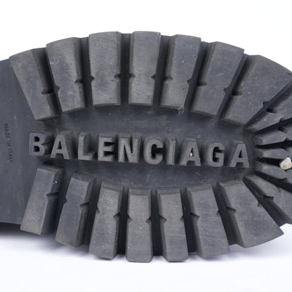 Balenciaga Black Croc Embossed Strike Boots