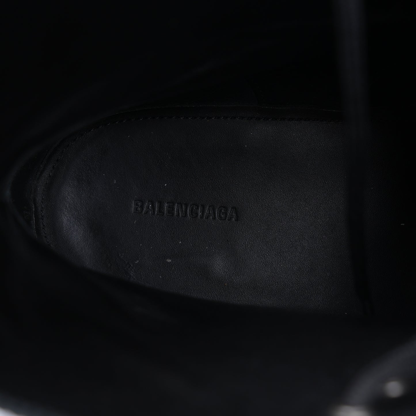 Balenciaga Black Croc Embossed Strike Boots