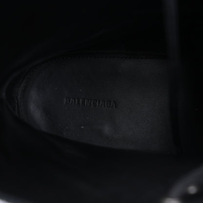 Balenciaga Black Croc Embossed Strike Boots