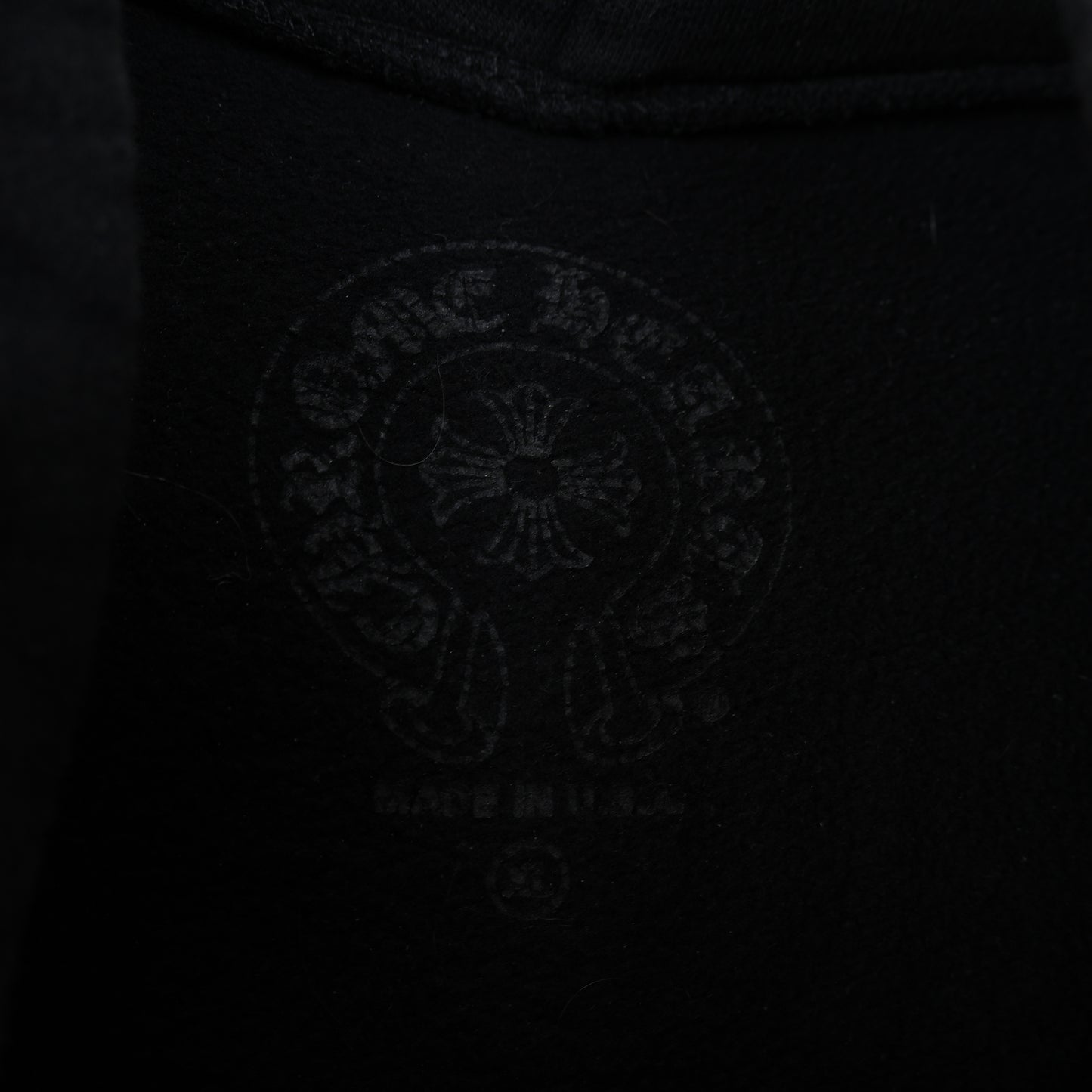 CHROME HEARTS FNF GREY LOGO FLEUR SLEEVE HOODIE