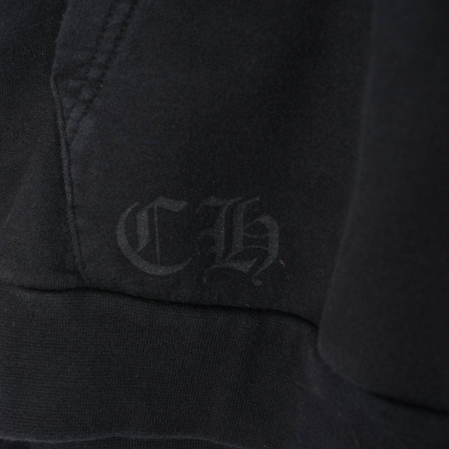 CHROME HEARTS FNF GREY LOGO FLEUR SLEEVE HOODIE