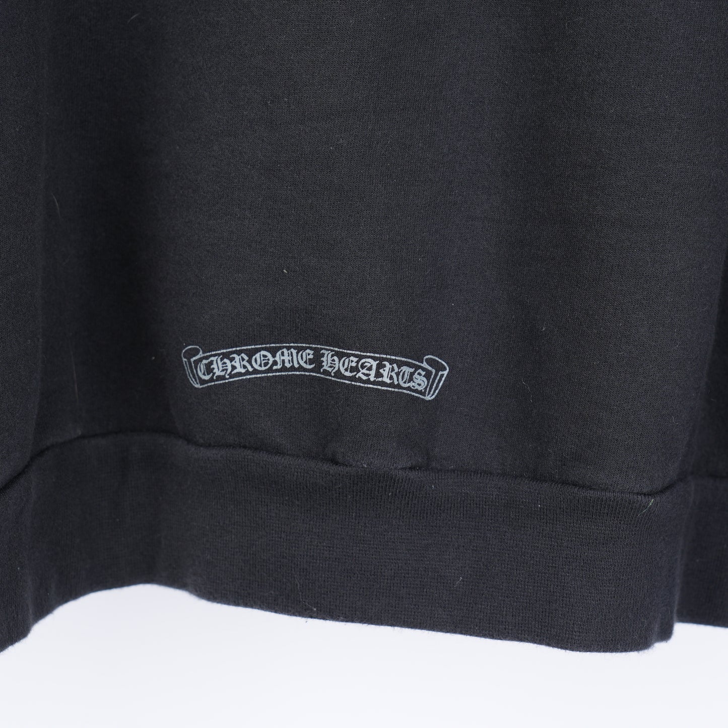 CHROME HEARTS FNF GREY LOGO FLEUR SLEEVE HOODIE