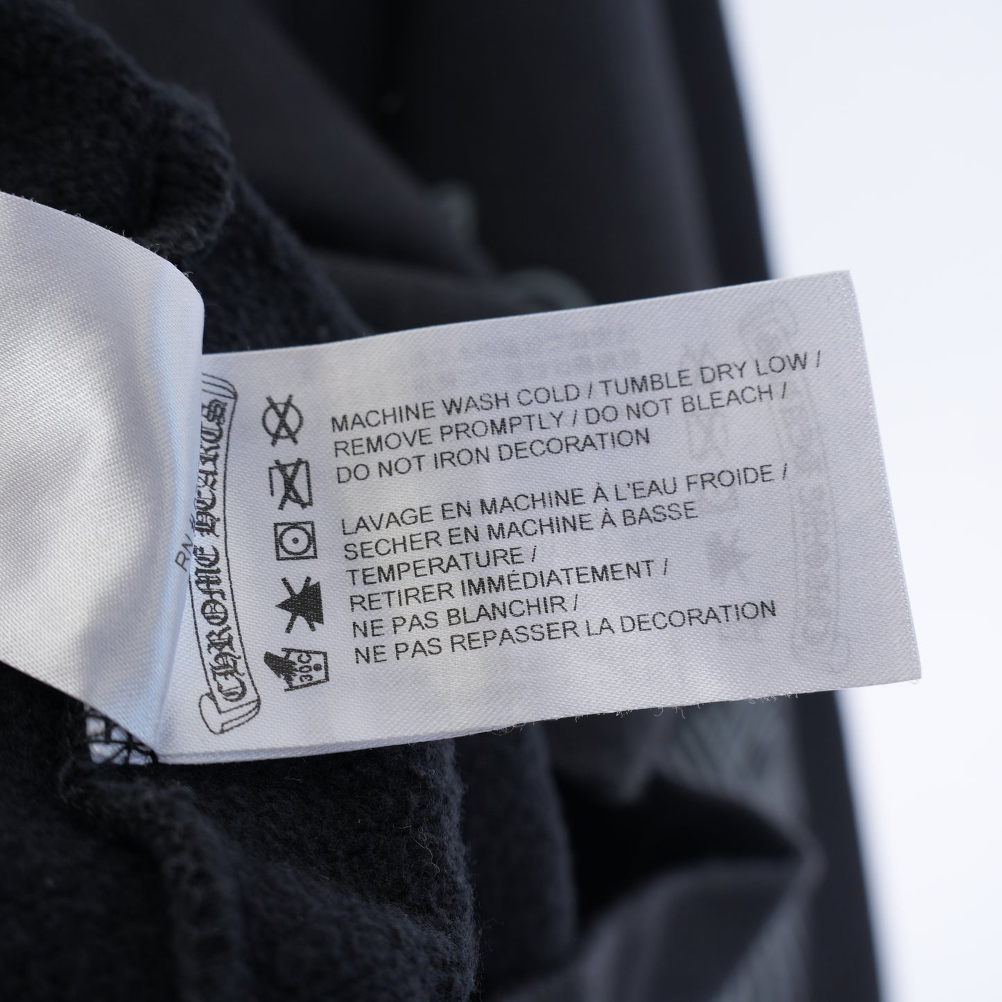 CHROME HEARTS FNF GREY LOGO FLEUR SLEEVE HOODIE