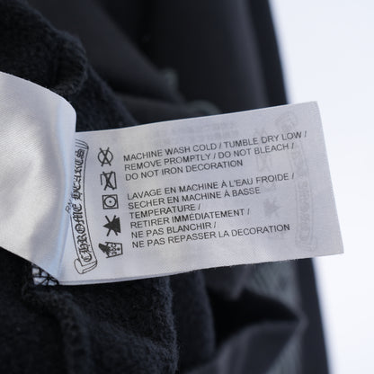 CHROME HEARTS FNF GREY LOGO FLEUR SLEEVE HOODIE