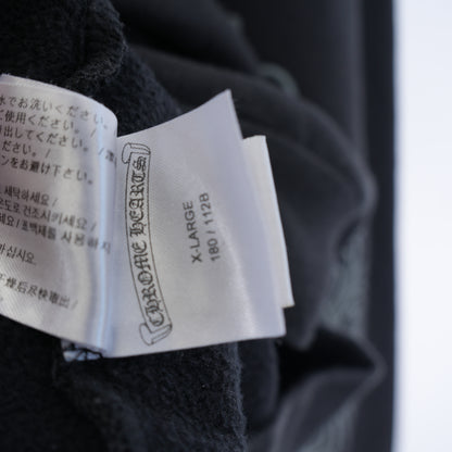 CHROME HEARTS FNF GREY LOGO FLEUR SLEEVE HOODIE