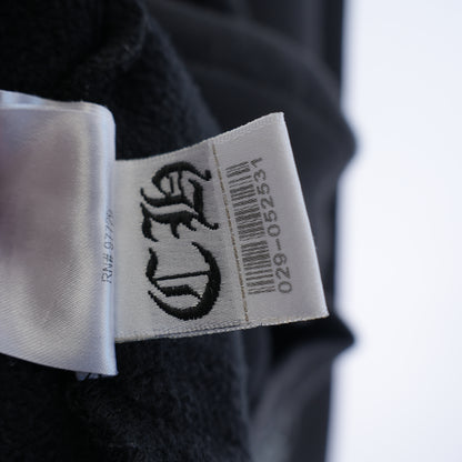 CHROME HEARTS FNF GREY LOGO FLEUR SLEEVE HOODIE