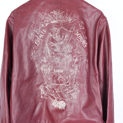 ERD RED LEATHER JACKET
