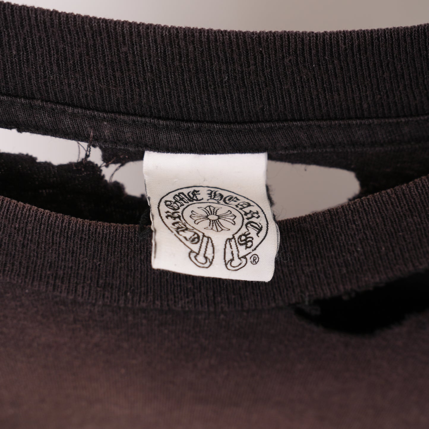 CHROME HEARTS VINTAGE THRASHED RED CROSS LONG SLEEVE